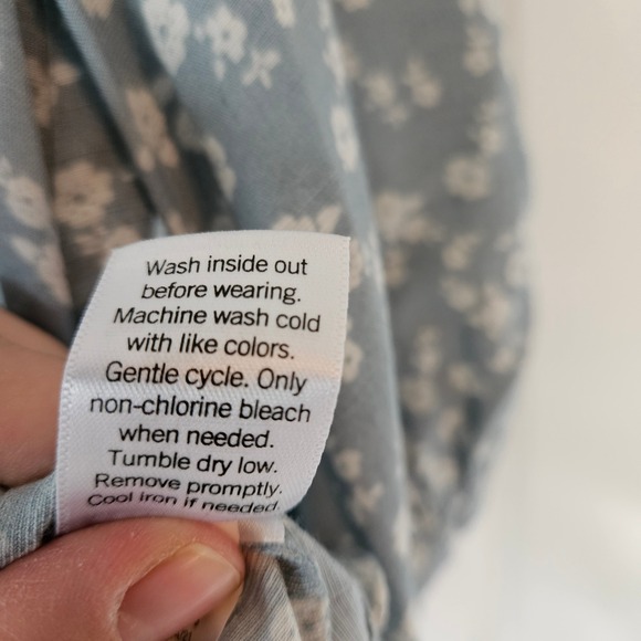 Lauren Conrad Long-Sleeve Blouse Shirt Floral Womens XL Peasant Ruffle Cottage - Picture 9 of 10